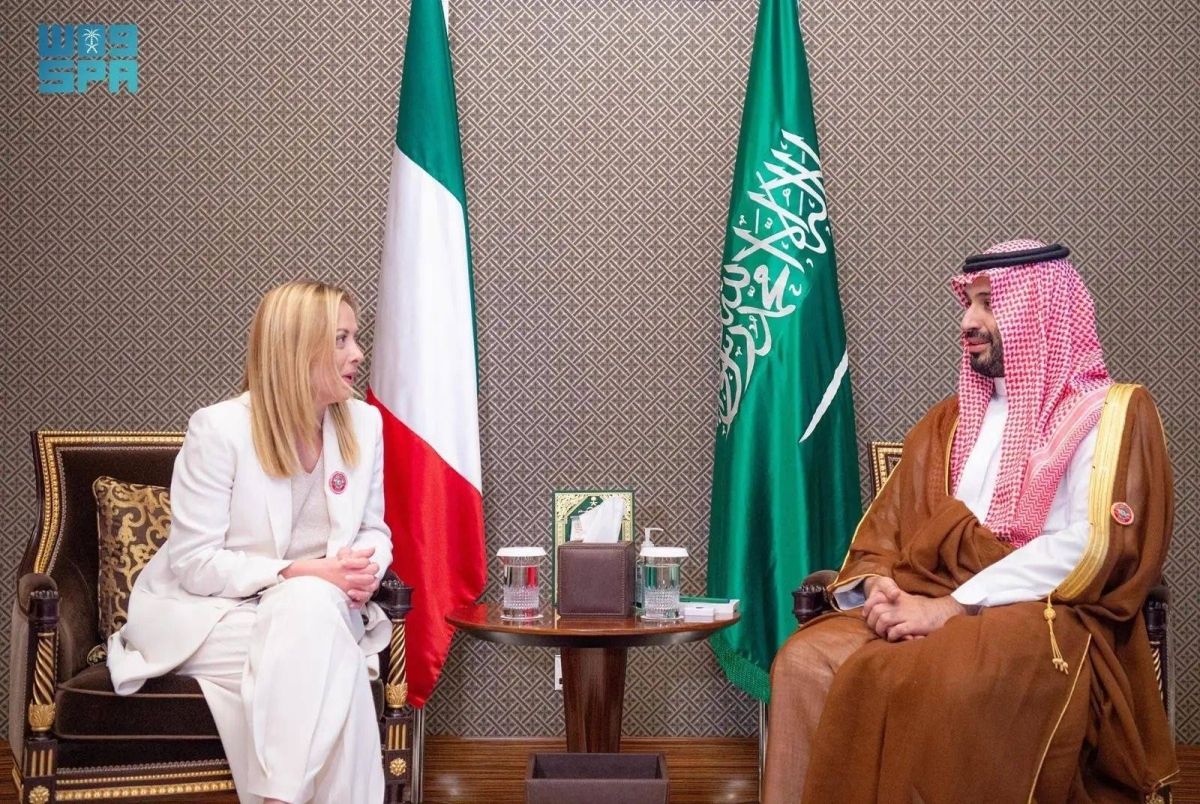 ولي العهد يلتقي رئيسة وزراء إيطاليا