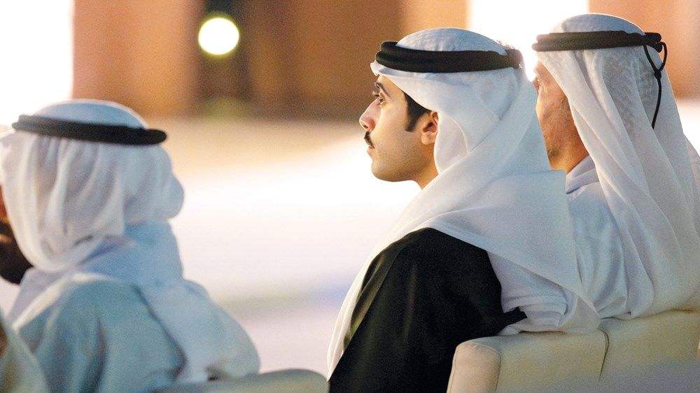 سلطان بن حمدان بن زايد وياس بن حمدان بن زايد يحضران احتفال «عيد الاتحاد» في حصن الظفرة