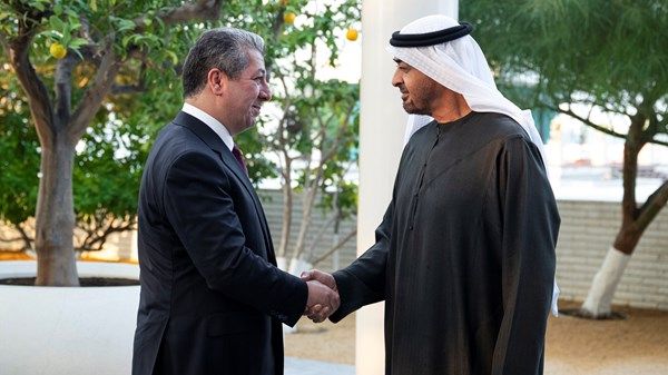 رئيس الدولة يستقبل رئيس حكومة إقليم كردستان العراق