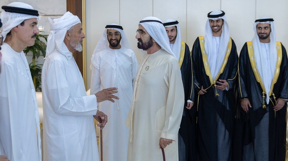 محمد بن راشد يحضر أفراح الفلاسي يرافقه مكتوم بن محمد