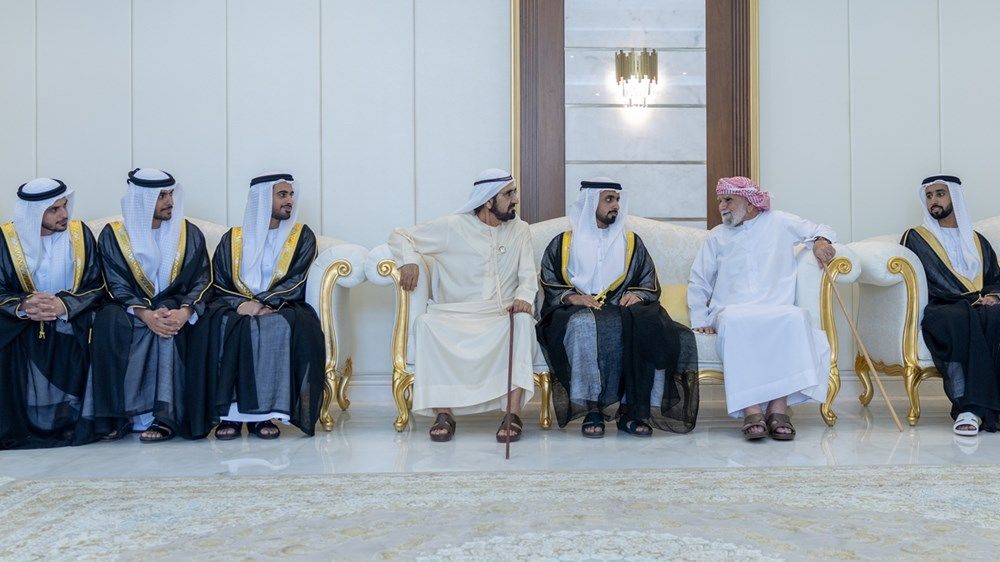 محمد بن راشد يحضر أفراح الفلاسي يرافقه مكتوم بن محمد