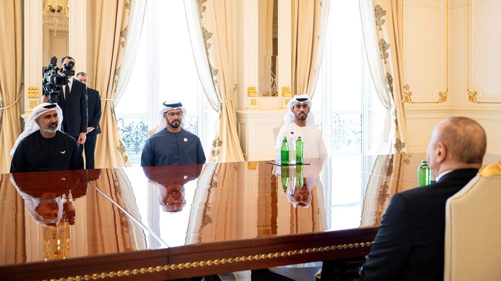 رئيس أذربيجان يستقبل زايد بن حمدان بن زايد