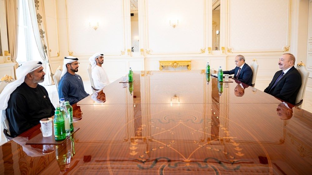 رئيس أذربيجان يستقبل زايد بن حمدان بن زايد
