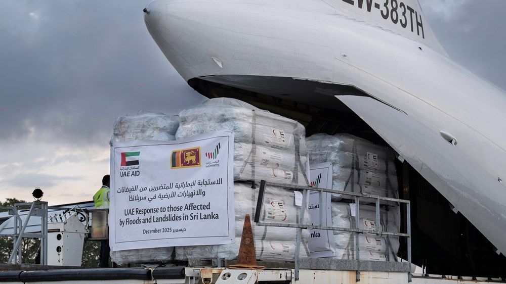 الإمارات ترسل طائرة مساعدات سابعة لدعم المتضررين من فيضانات سيريلانكا