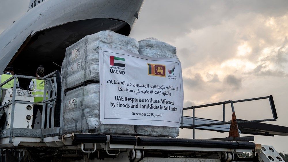 الإمارات ترسل طائرة مساعدات سابعة لدعم المتضررين من فيضانات سيريلانكا