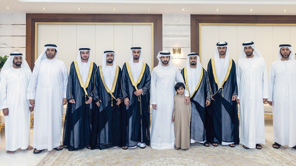 محمد بن راشد وحمدان بن محمد ومكتوم بن محمد يحضرون أفراح بن غدير والكتبي والفلاسي