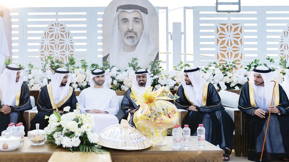 محمد بن راشد وحمدان بن محمد ومكتوم بن محمد يحضرون أفراح بن غدير والكتبي والفلاسي