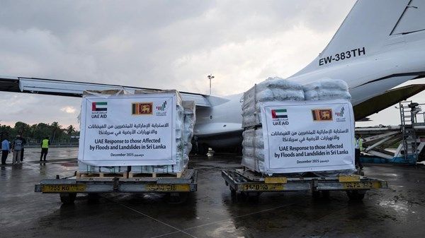 الإمارات ترسل طائرة مساعدات سابعة لدعم المتضررين من فيضانات سيريلانكا