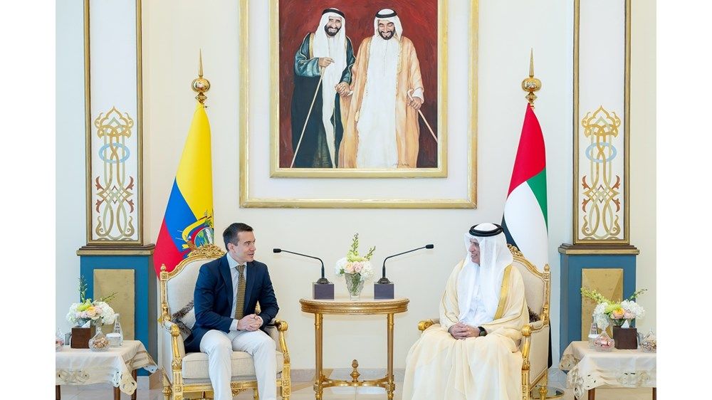 حاكم رأس الخيمة يستقبل رئيس جمهورية الإكوادور