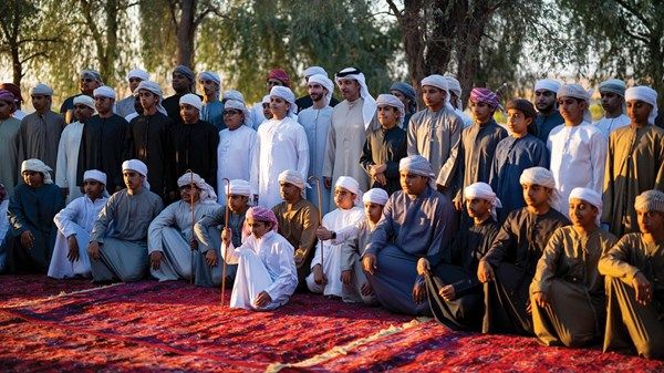 هزاع بن زايد يزور أبناء شهداء الوطن في مخيم أبناء الفخر الشتوي – رماح في منطقة العين