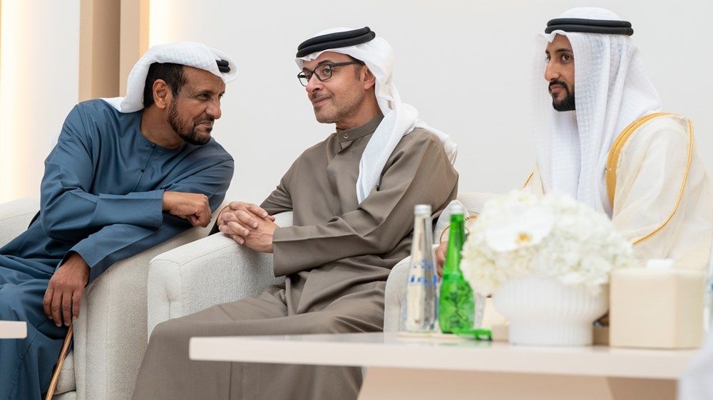 هزاع بن زايد يحضر حفل استقبال بمناسبة زفاف محمد صالح محمد بن مجرن العامري