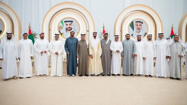 هزاع بن زايد يحضر حفل استقبال بمناسبة زفاف محمد صالح محمد بن مجرن العامري