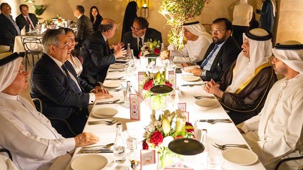 سعود بن صقر يحضر مأدبة عشاء نظّمتها سفارة البيرو لدى الدولة في رأس الخيمة