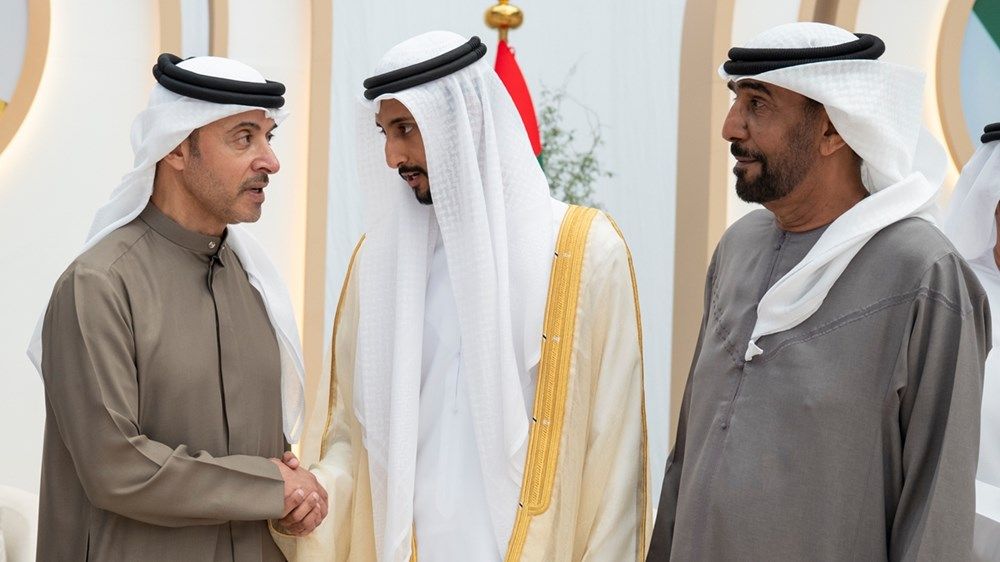 هزاع بن زايد يحضر حفل استقبال بمناسبة زفاف محمد صالح محمد بن مجرن العامري