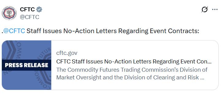 هيئة تداول السلع الآجلة تمنح أسواق التنبؤ مرونة تنظيمية في قواعد البيانات وحفظ السجلات