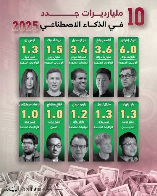 10 مليارديرات جدد في الذكاء الاصطناعي 2025