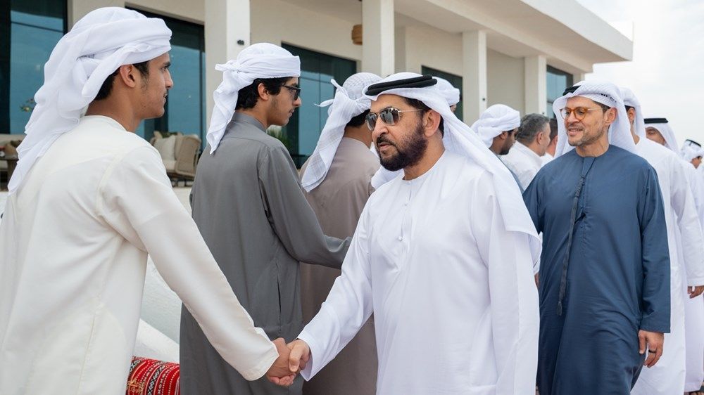 حمدان بن زايد يزور مبارك سهيل اليبهوني بمنزله في مدينة السلع