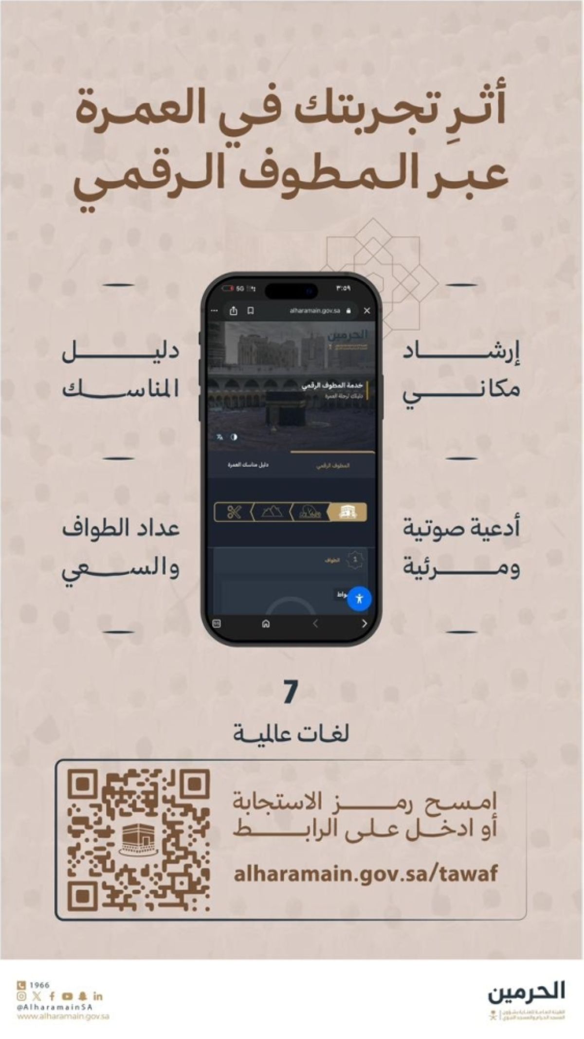 «المطوف الرقمي» يرافق ضيوف الرحمن في أداء المناسك