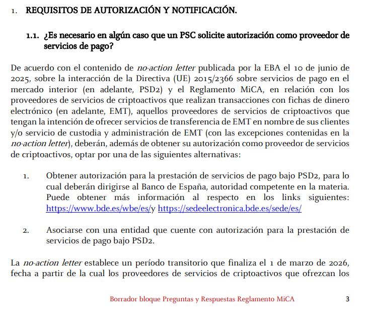 الهيئة التنظيمية الإسبانية تحدد قواعد الانتقال إلى MiCA لمنصات العملات المشفرة