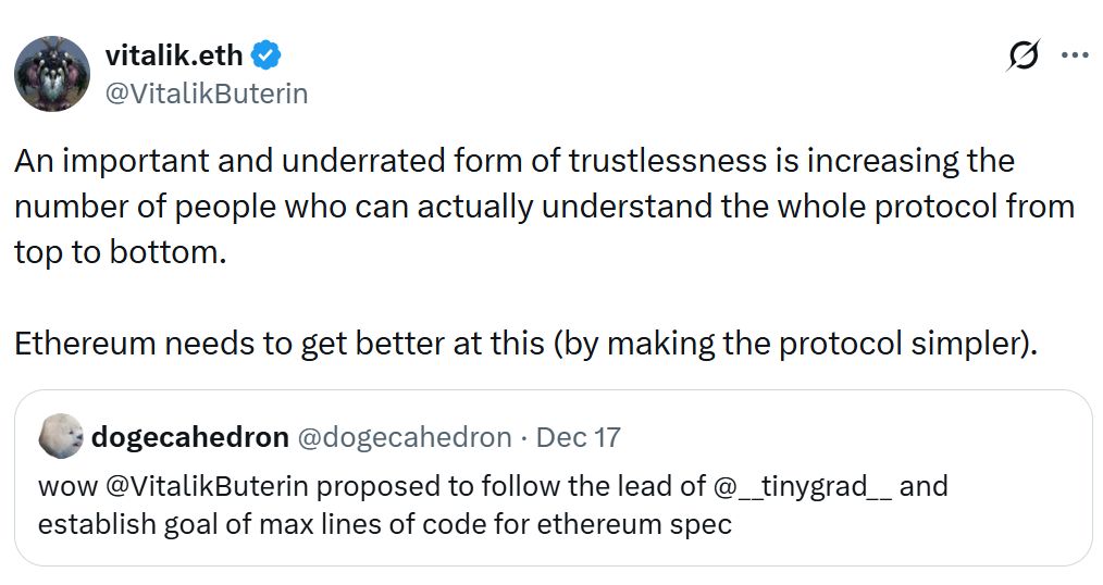 فيتاليك بوتيرين: إيثريوم بحاجة إلى شرح أبسط لتحقيق اللامركزية الحقيقية
