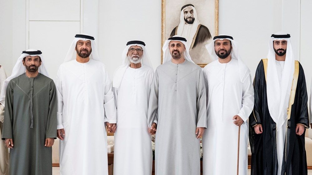 ذياب بن محمد بن زايد يحضر حفل استقبال بمناسبة زفاف علي محمد العامري