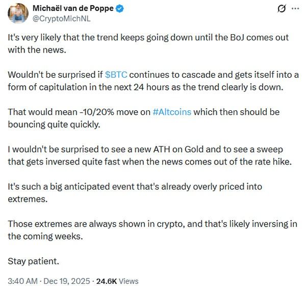 القيمة السوقية للعملات الرقمية تهبط إلى أدنى مستوى في 8 أشهر، والمحللون يتوقعون مزيدًا من الضغوط