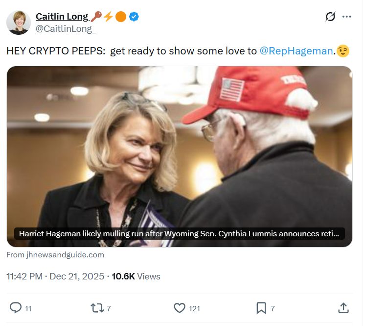 فيديو لهاغيمان يثير تكهنات في مجلس الشيوخ مع شغور مقعد لاميس في وايومنغ