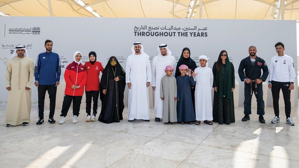 ذياب بن محمد بن زايد يشهد الكشف عن الميداليات الرسمية لألعاب الماسترز أبوظبي 2026