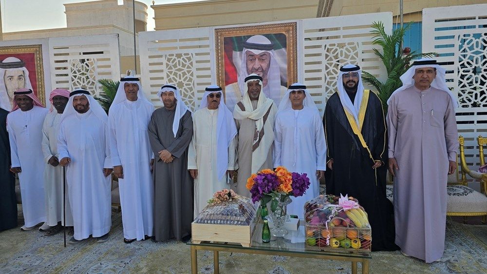 أحمد بن صقر وسالم بن سلطان والشيوخ يحضرون حفل زفاف عبدالله سلطان الحبشي برأس الخيمة