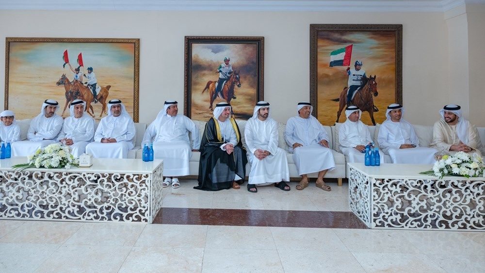 حمدان بن محمد يحضر أفراح الفلاسي والسويدي