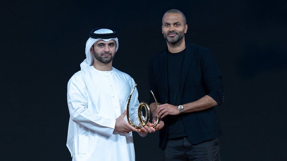 حمدان بن محمد يكرم رئيس الفيفا وناصر الخليفي ونوفاك ديوكوفيتش بجائزة محمد بن راشد آل مكتوم العالمية للرياضة 2025