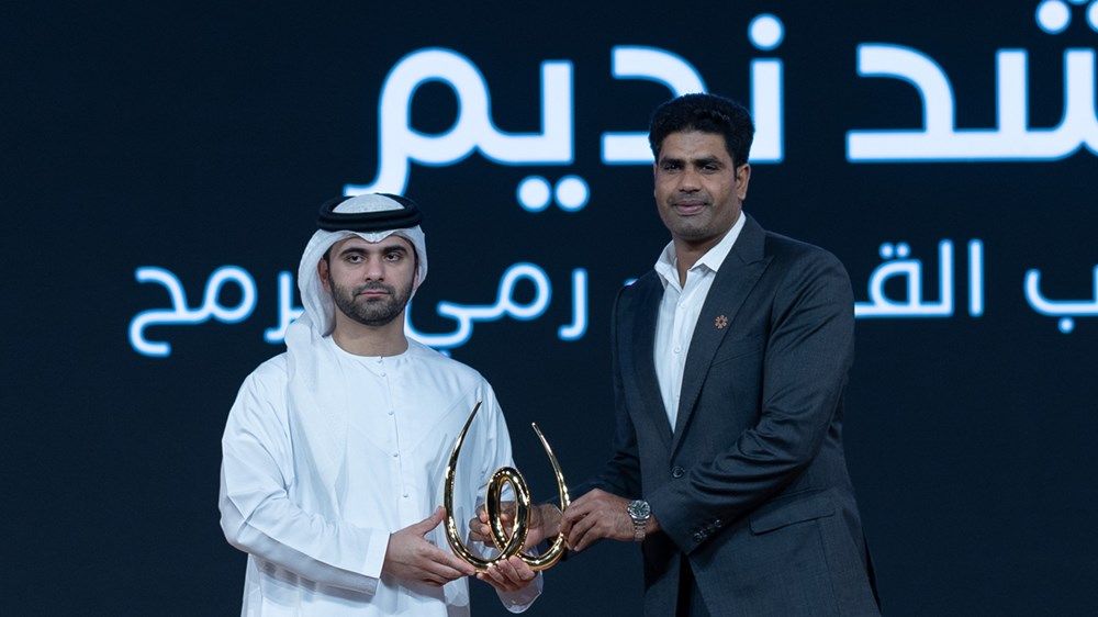 حمدان بن محمد يكرم رئيس الفيفا وناصر الخليفي ونوفاك ديوكوفيتش بجائزة محمد بن راشد آل مكتوم العالمية للرياضة 2025