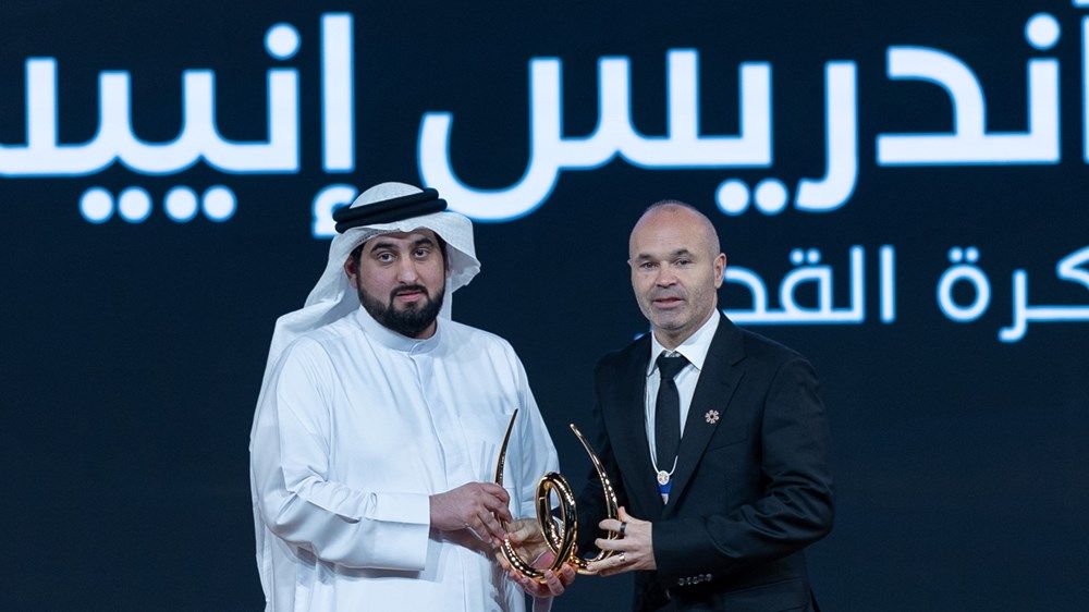 حمدان بن محمد يكرم رئيس الفيفا وناصر الخليفي ونوفاك ديوكوفيتش بجائزة محمد بن راشد آل مكتوم العالمية للرياضة 2025