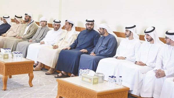 ولي عهد أم القيوين يعزي في وفاة موزة إبراهيم آل علي وبخيتة راشد آل علي وحصة الطنيجي