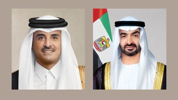 رئيس الدولة وأمير قطر يبحثان العلاقات الأخوية والتطورات في المنطقة