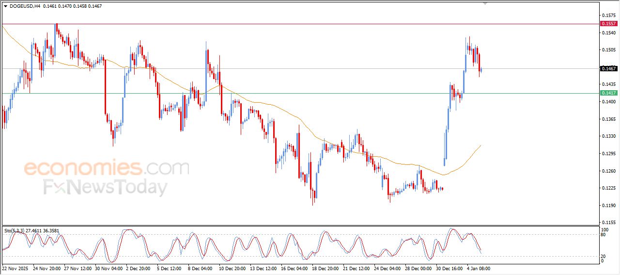 دوج كوين (DOGEUSD) يجني أرباحه – تحليل – 05-01-2026