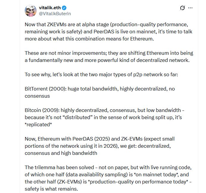فيتاليك بوتيرين: إيثيريوم باتت جاهزة لحل معضلة البلوكشين الثلاثية