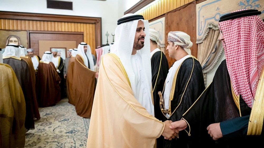 ذياب بن محمد بن زايد يحضر حفل استقبال بمناسبة عقد قران عبدالله فهد الصباح