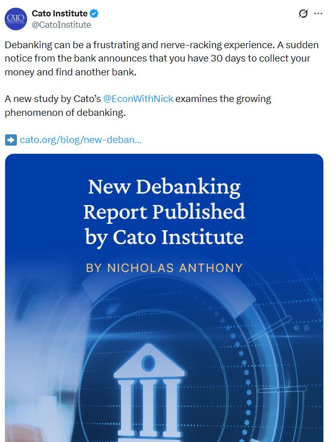 تقرير: معظم حالات “إلغاء التعامل المصرفي” في الولايات المتحدة ناتجة عن ضغوط حكومية