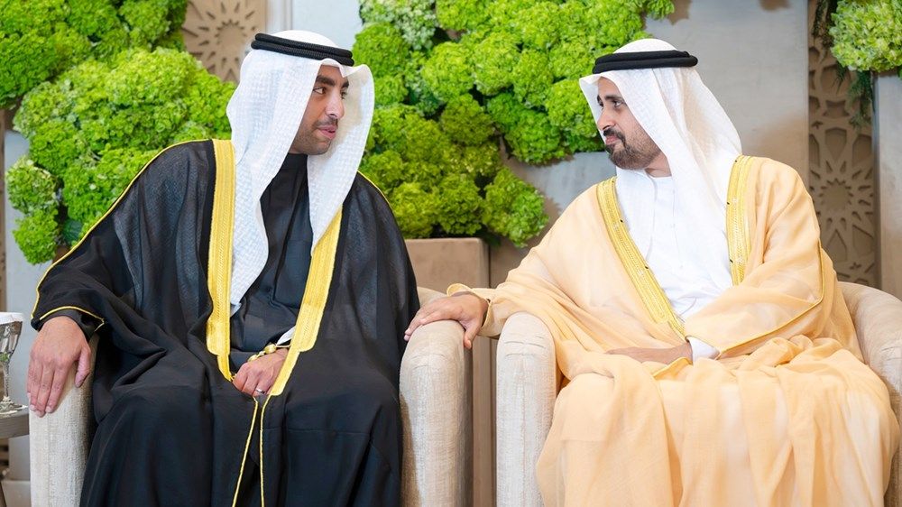 ذياب بن محمد بن زايد يحضر حفل استقبال بمناسبة زفاف عثمان عبدالله اليحيا