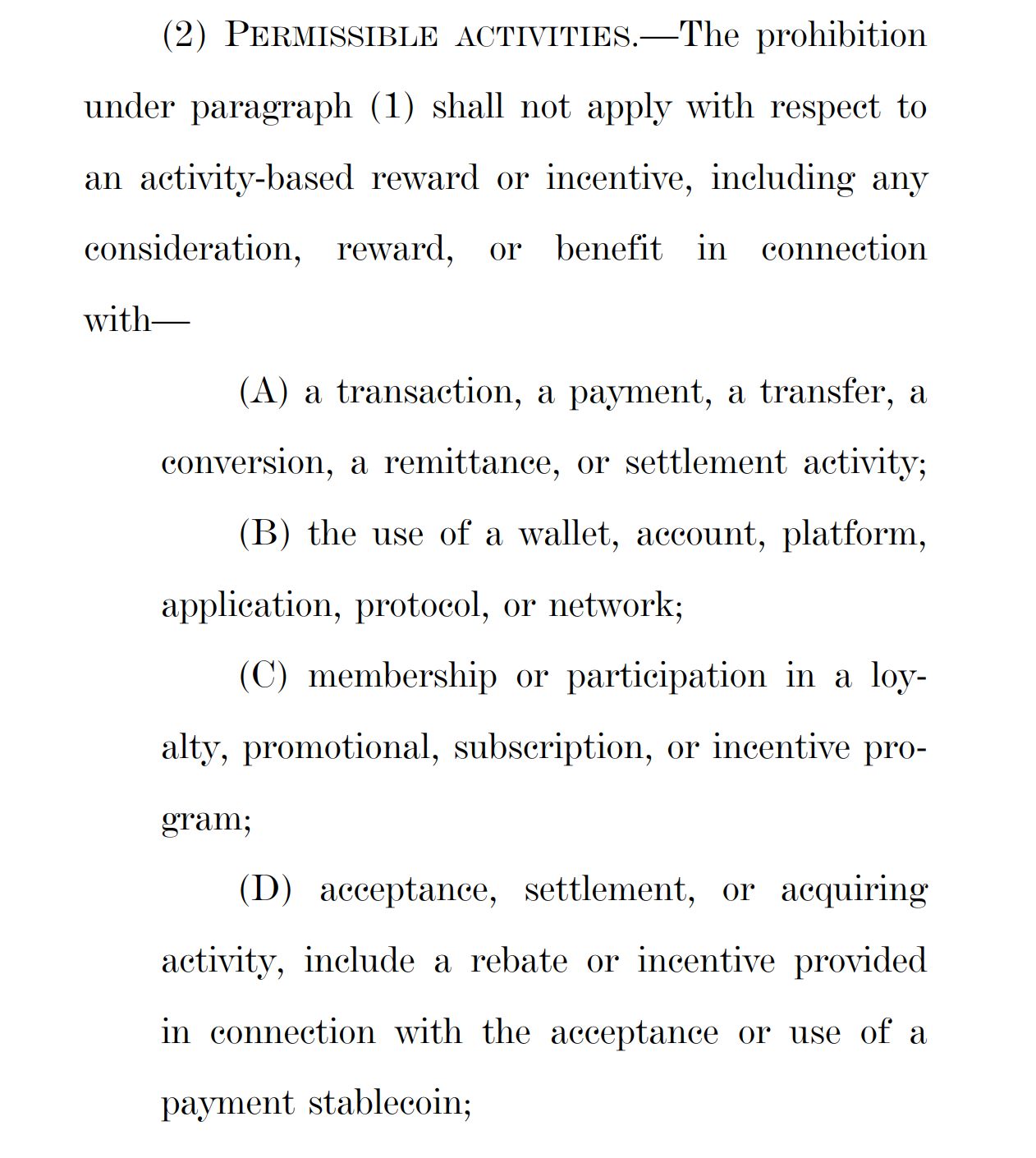 مسودة جديدة لقانون CLARITY في مجلس الشيوخ تسمح بمكافآت العملات المستقرة المرتبطة بالنشاط