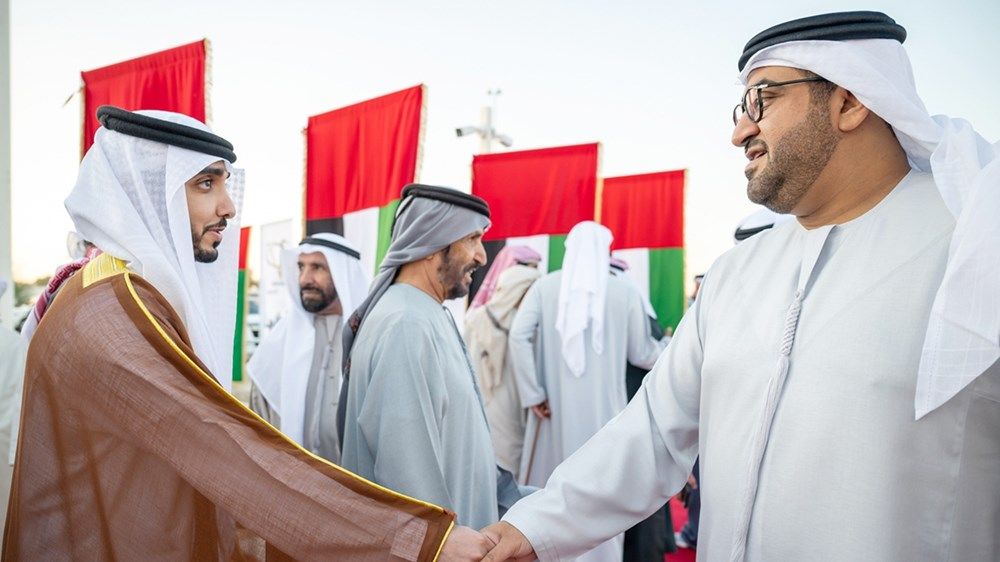 محمد بن حمدان بن زايد يحضر حفل استقبال بمناسبة زفاف سلطان علي الكتبي