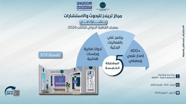 "تريندز" يشارك في معرض القاهرة للكتاب