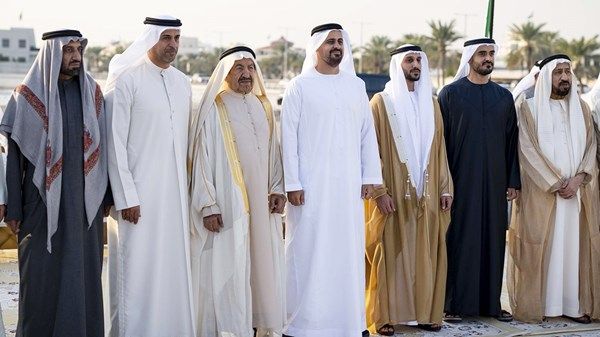 ذياب بن محمد بن زايد وزايد بن محمد بن زايد يحضران حفل استقبال بمناسبة زفاف زايد حسن المنصوري