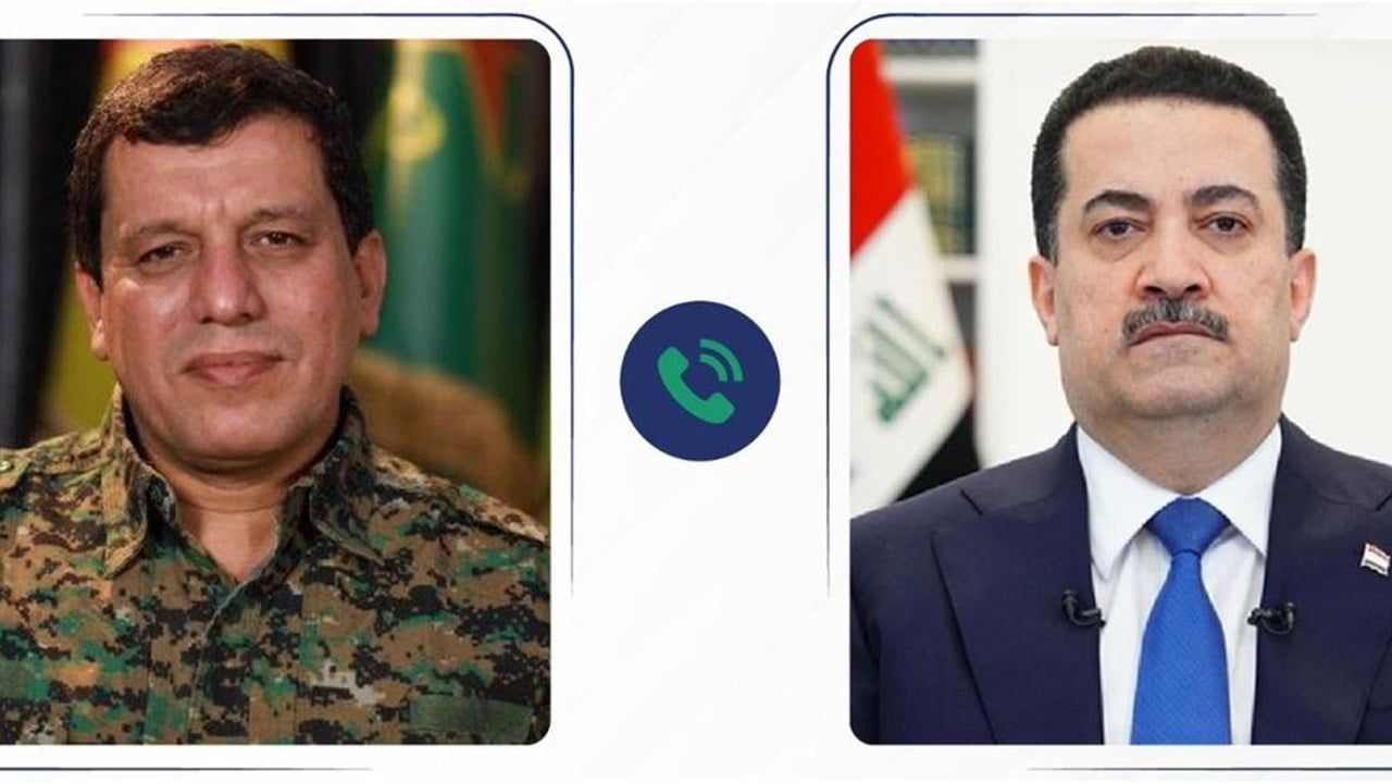 السوداني وقائد قسد يبحثان تطورات الأوضاع في سوريا