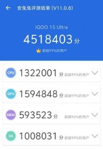تكنولوجيا: iQOO 15 Ultra يحقق رقمًا قياسيًا على AnTuTu بنتيجة 4.5 مليون نقطة