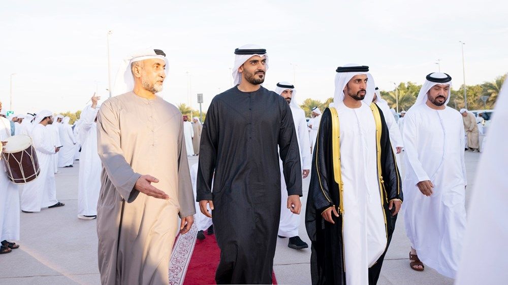 زايد بن محمد بن زايد يحضر حفل استقبال بمناسبة زفاف حميد سعيد حميد الرقراقي المزروعي