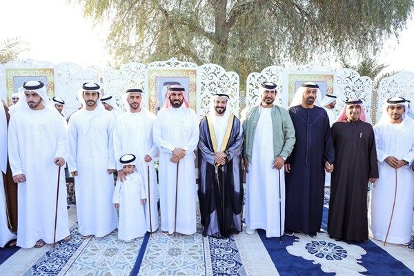 الشيوخ برأس الخيمة يحضرون حفل زفاف صقر بن محمد القاسمي