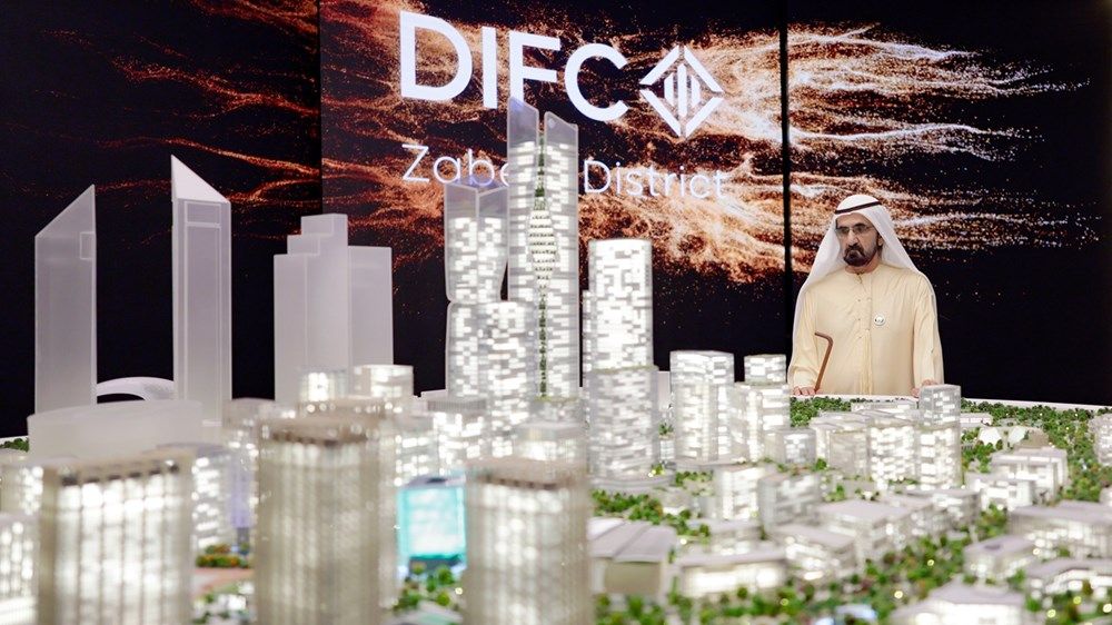 محمد بن راشد يطلق مشروع التوسعة الكبرى لمركز دبي المالي العالمي