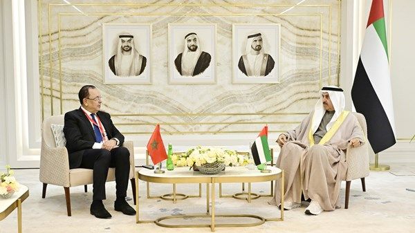 صقر غباش يستقبل نائب رئيس مجلس المستشارين المغربي